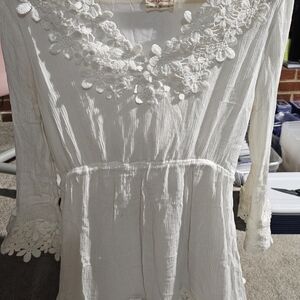 White Lace Boho Dress